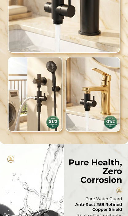 Solid Brass Shower Faucet Diverter Valve Two Way