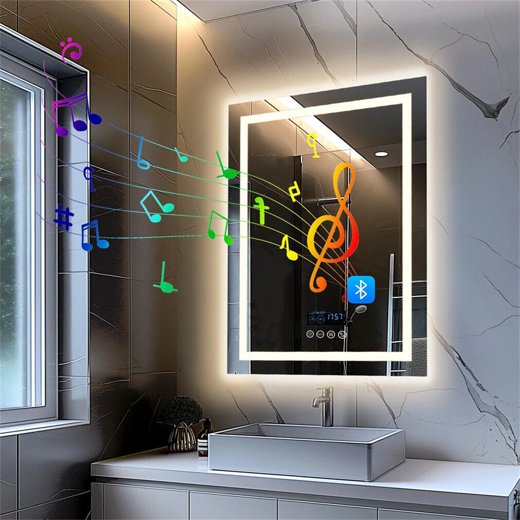 Smart Led Bathroom Mirror Rectangle Wall Mount Mirror