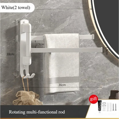 Bathroom Towel Rack Rotatable Towel Holder Rotatable Stainless