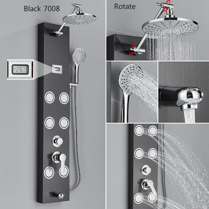 Bathroom Wall Mount Shower Panel Rainfall Shower Head/Massage
