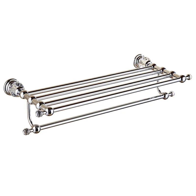 Luxury Crystal Silver Bathroom Chrome Polished Brass Bath