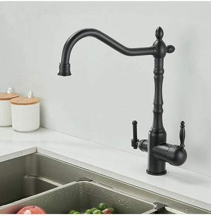 Antique Brass Faucets 360 Rotate Swivel Faucet Cold