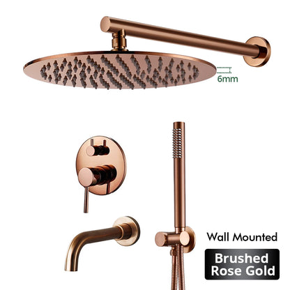 Bathroom Faucet Shower Mixer Tap Spout Black Solid
