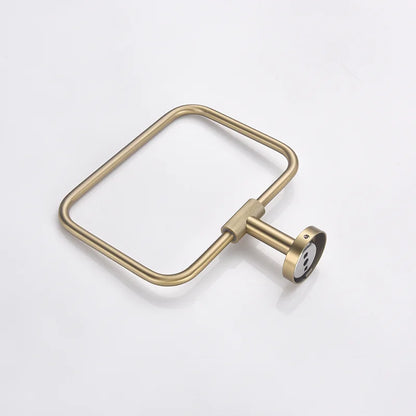 Bathroom Hardware Brushed Gold Knurled Brass Kit Towel