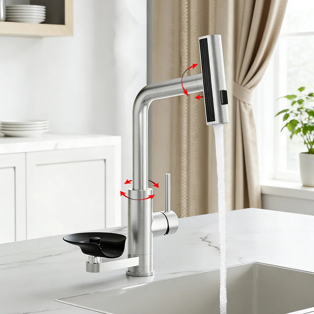 Multi Function Faucet Flying Rain Stream Nozzle Waterfall