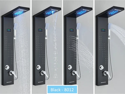 Led Shower Panel Tower System Rain Waterfall Shower