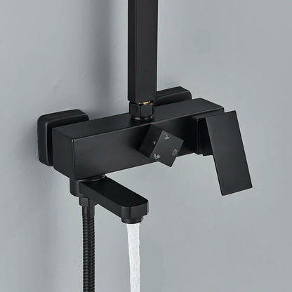 Golden Shower Faucet Rainfall 3/4-Way Bathtub Tap Bathroom