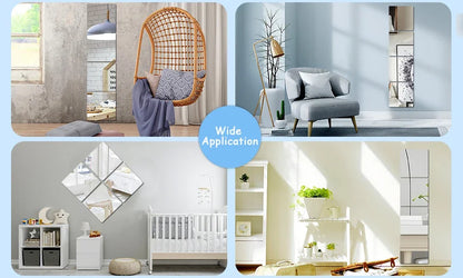 2mm Acrylic Mirror Wall Stickers Unbreakable Acrylic Full
