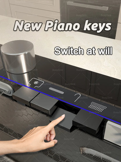 Stainless Steel Waterfall Sink Extra Large Bowl Digital