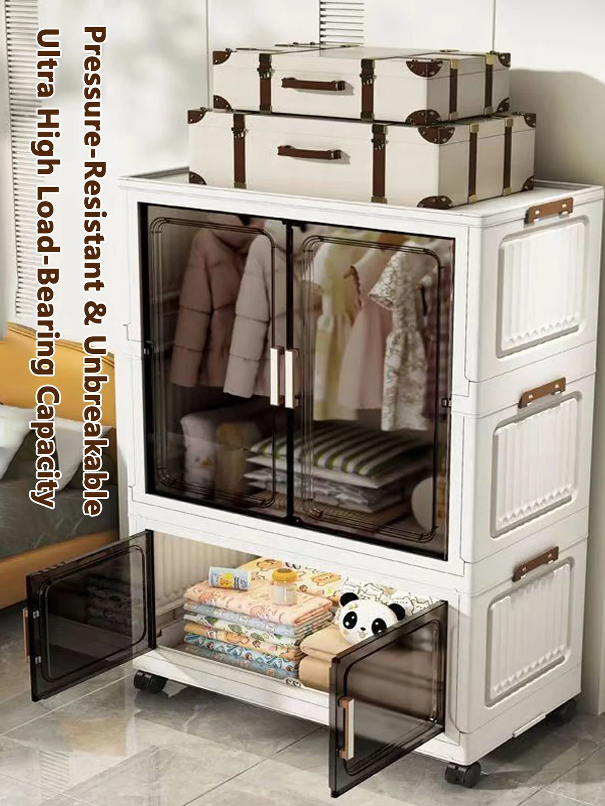 Multi-Functional Folding Storage Cabinet Doors Office Bathroom