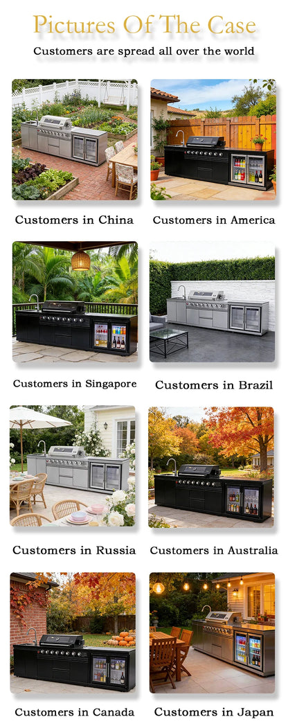 Backyard Patio Garden Outdoor Cabinets 304 Stainless Steel
