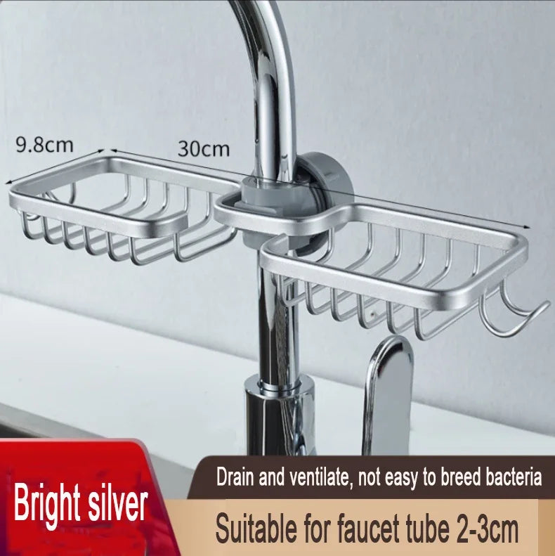 Sink Faucet Shelf Bathroom Shelf Soap Sponge Drain