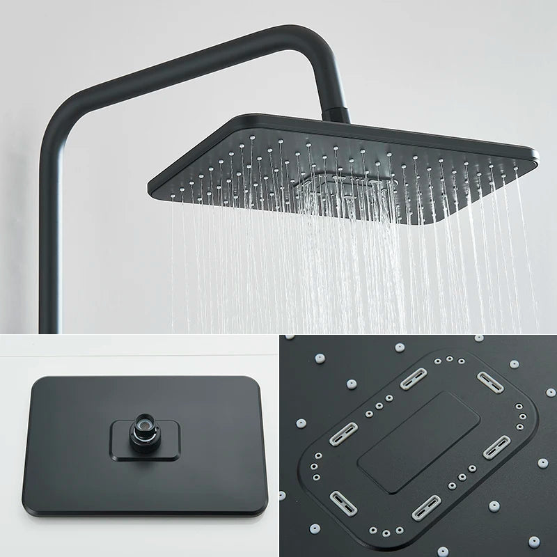 Hole Input Bathroom Shower Faucet Rainfall Head Shower