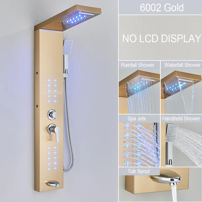 Ulgksd Bathroom Shower Panel Led Light Bathroom Faucet