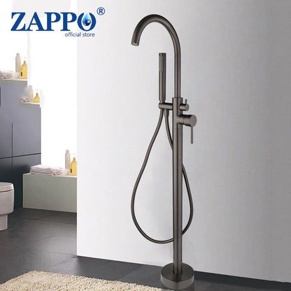 Zappo Standing Tub Shower Faucet Floor Mount Shower