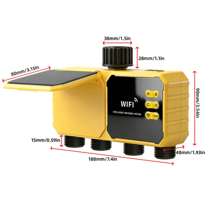 Yieryi Solar Wifi Smart Water Timer Zone Independent