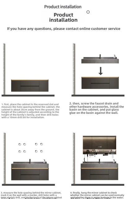 Rock Plate Integrated Basin Bathroom Washbasin Washbasin Bathroom
