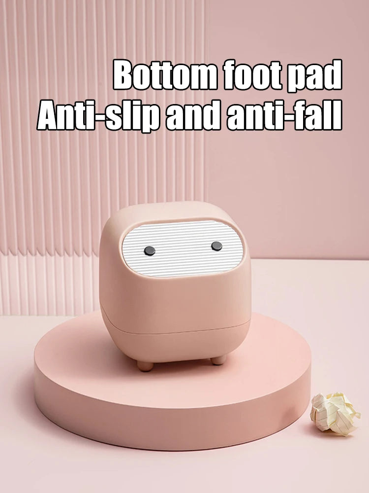 Mini Trash Can Lid Cute Ninja Desktop Trash