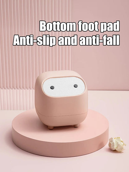 Mini Trash Can Lid Cute Ninja Desktop Trash