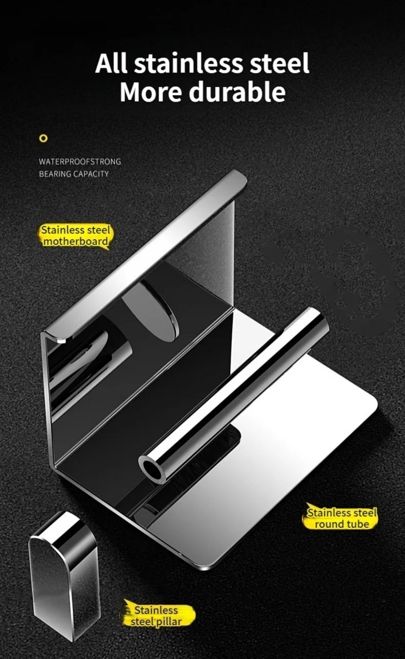 Stainless Steel Paper Towel Holder Without Punching Wall-Mounted