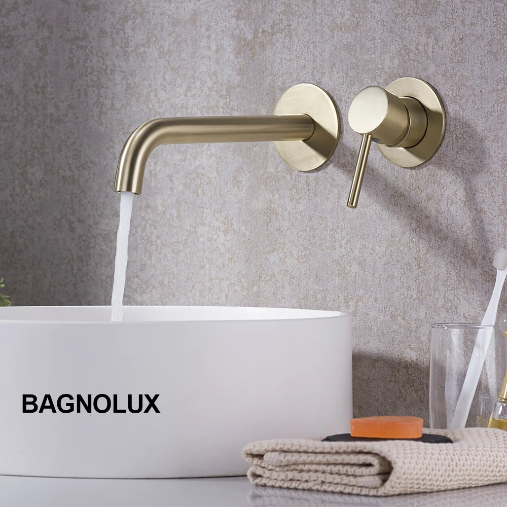Gunmetal Basin Faucet Recessed Box Cold Sink Tap