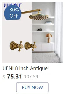 Jieni Matte Black Rainfall Shower Faucet Paint Black