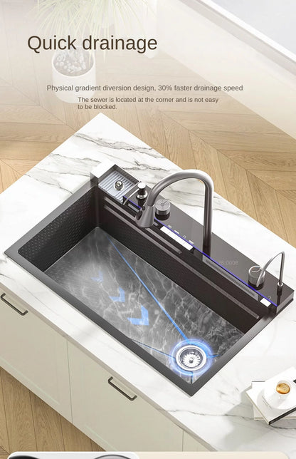 Integrated Waterfall Sink Honeycomb Technology Large Digitial
