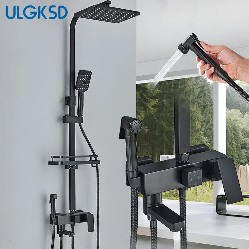 Black Shower Faucet Ways Showers Faucet Systems Adjustable