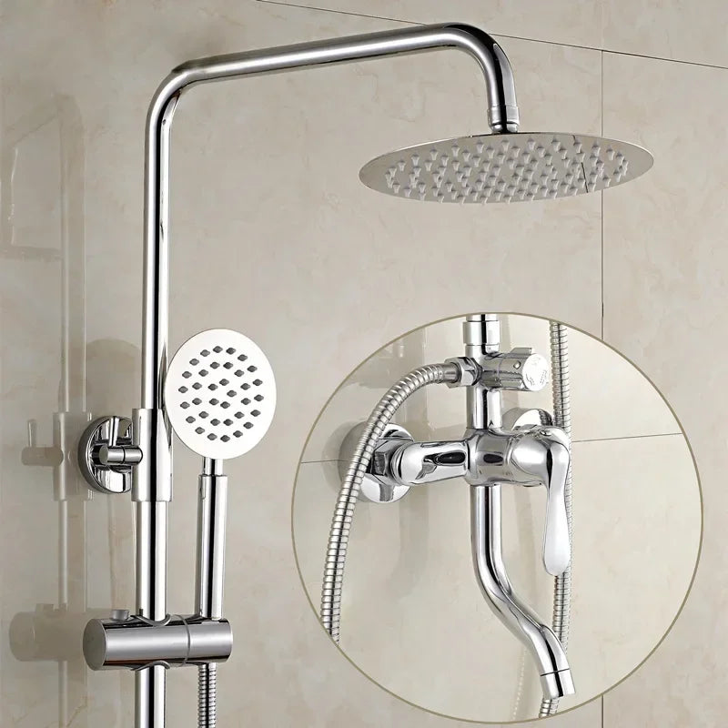 Brushed Gold Piano Digital Shower System Cold Brass
