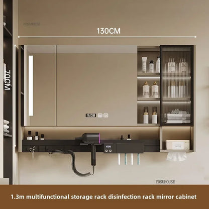 Smart Bathroom Mirror Storage Cabinet Light Bathroom Mirror