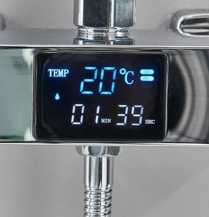 Chrome/Black Thermostat Shower Faucet Ways Bathroom Faucet
