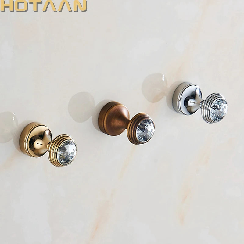 Crystal Hook Chrome Color Wall Clothes Rack Cloth