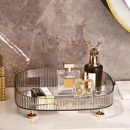 Large Capacity Makeup Perfume Organizer Anti-Slip Gold Stand