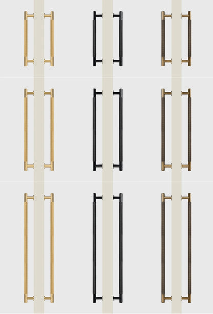Nurlin Brass Door Double Sided Knurled Pull Bar