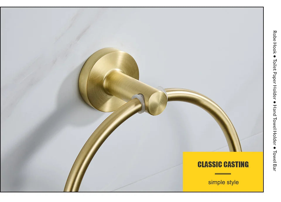 Bathroom Towel Ring Hook Hardware Storage Holder 304