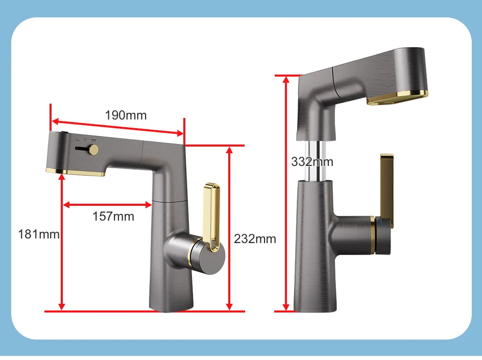 Vgx Bathroom Faucets Pull Out Basin Mixer Sink