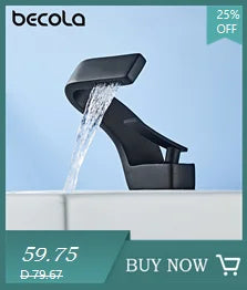 Becola Retail Deck Mount Waterfall Bathroom Basin Faucet