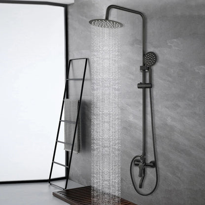 Kemaidi Matte Black Shower Wall Mounted Rainfall Shower