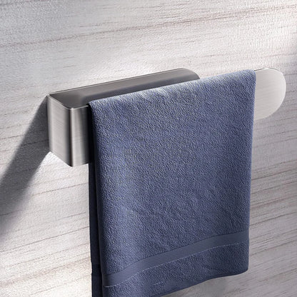 Stainless Steel Brushed Silver Towel Holder Wall Mounted