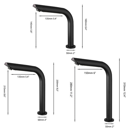 Kemaidi Matte Black Touchless Sensor Bathroom Sink Faucet