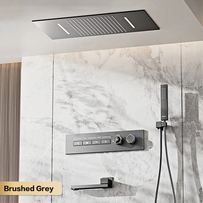 Modern Brushed Gold Brass Led Digital Ceiling Embedded