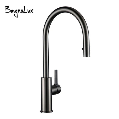 Handle Pull Out Faucet Brushed Gunmetal Matt Black