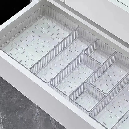 Transparent Modular Drawer Organizer Multi Use Storage Trays