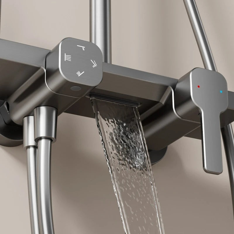 4-Way Rainlfall Showers System Wall Mounted Bathroom Shower