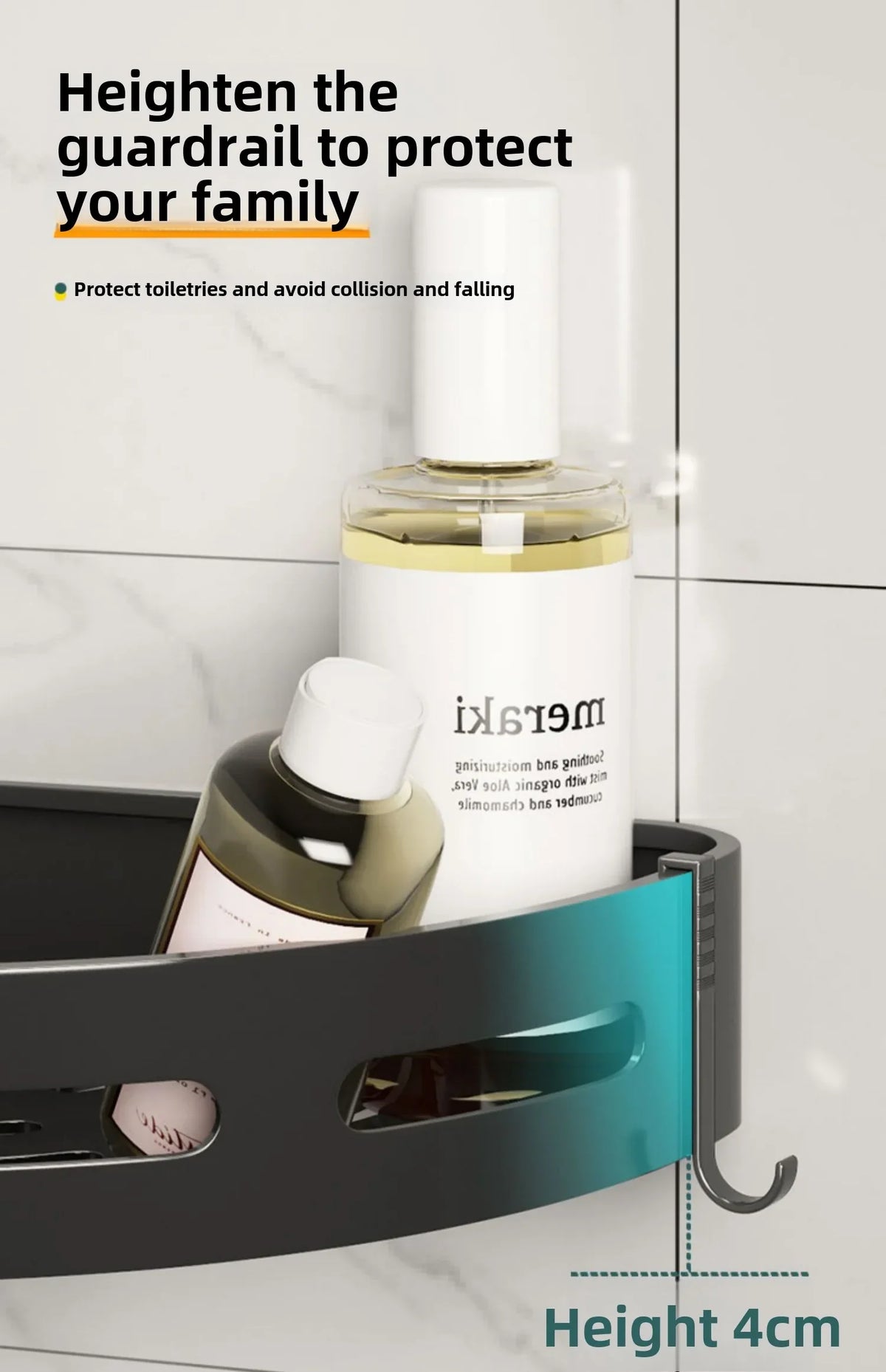 Bathroom Shampoo Holder Shower Caddy Shelves Storage No