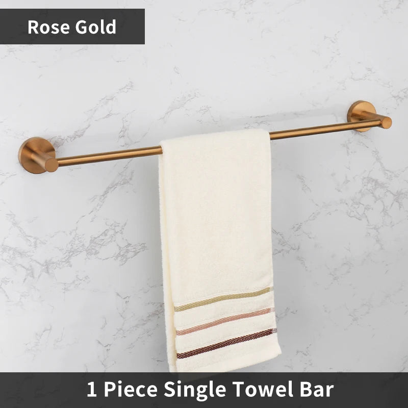 Bathroom Hardware 304 Stainless Steel Rose Gold Towel