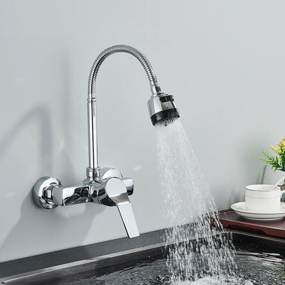 Wall Mounted Faucet Mixer Sink Faucet 360 Degree