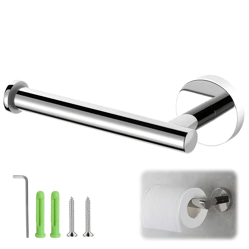 Stainless Steel Toilet Paper Holder Wall-Mounted Bathroom Roll
