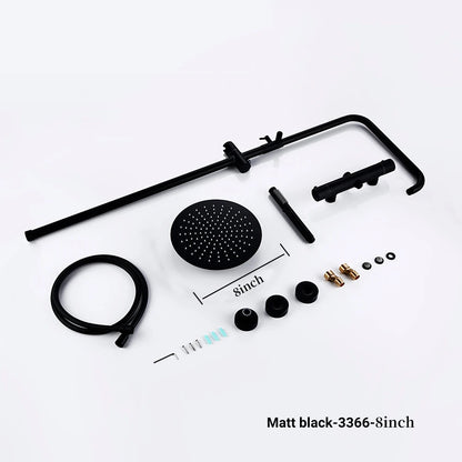 Rose Gold Thermostatic Shower Falcet Sets Wall Mount