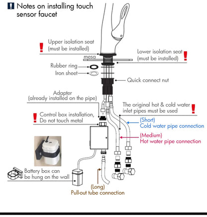 Pull Out Sensor Faucet Handle Digital Display Pull